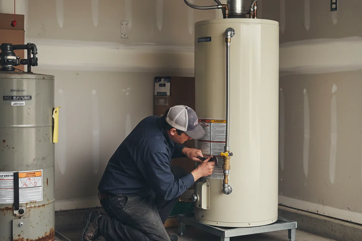 Water heater and shutoff valve replacement in Westtown